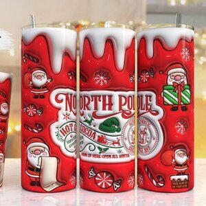 Inflated North Pole Tumbler, Christmas Mug, Gifts